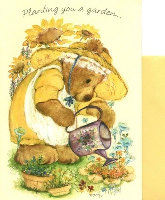 Get Well Gardener Mary Hamilton Mary's Bears Ambassador Glitter Greeting Card - Image 1 of 3