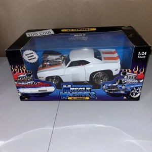 1/24 Muscle Machines 1969 Camaro White with Orange Stripes 2003 Funline - Picture 1 of 8