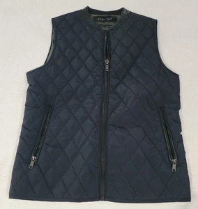 ZARA Men’s Vest Medium Black Zip Up Sleeveless Jacket with Zip Pockets Used - Picture 1 of 4
