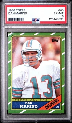 1986 TOPPS #45 DAN MARINO graded a 6 by PSA. - Image 1 of 2