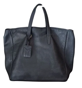Grand sac cabas cuir noir - Yves Saint Laurent - Picture 1 of 13