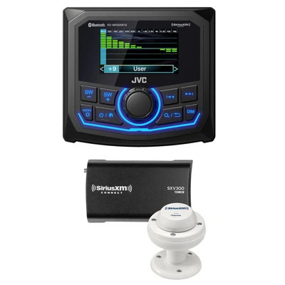 JVC KD-MR305BTS 3" Marine Digital Multimedia Receiver + SiriusXM SXV300M1 - Image 1 of 4
