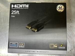 25ft high speed HDMI Cable GE Pro with Gold Connectors 7.6m-New 4K - Picture 1 of 3