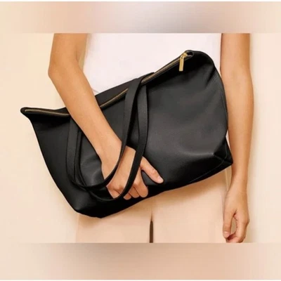 Cuyana Original Classic Zipper Black Tote Bag w/ Insert - Image 1 of 4