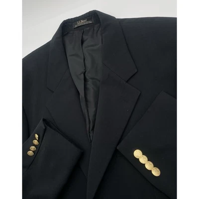 Vintage LL Bean Blazer Sport Coat Men's 42 Tall Gold Button Mon No Thvricensis - Image 1 of 4