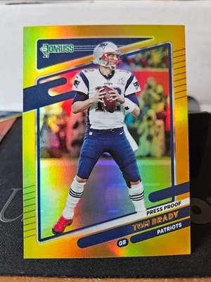 2021 Donruss Football Premium Gold Press Proof #2 Tom Brady Patriots - Image 1 of 2