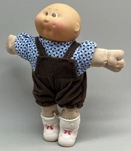 Cabbage Patch Vintage Doll Kid 8” 1980’s Boy Brown Corduroy Overalls - Picture 1 of 5