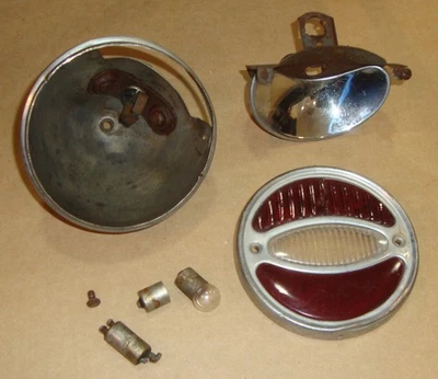 1930-31 Buick GEMCO Chrome GM luz de freio de carro para reparo ou restauração - Imagem 1 de 4