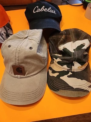 Lote de 7 K Strapback Boné Ajustável Snapback Incluindo Carhartt Cabelas Etc - Imagem 1 de 4