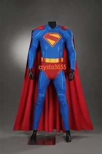 2025 Superman Cosplay Costume Superhero Halloween Outfit Blue Jumpsuit Boots Lot - Picture 1 of 29