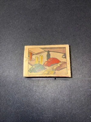 West Germany Miniature Wooden Gas Station Toy Set: Collectible Mini Cars: RARE - Image 1 of 4