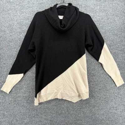 Olivia & Grace Sweater Womens S Cashmere Black Colorblock Pullover Soft Classic - Image 1 of 4
