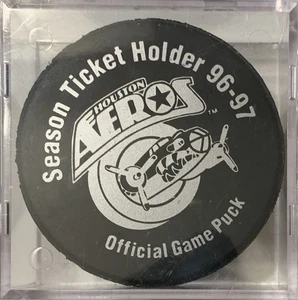 HOUSTON AEROS HOCKEY "OFFICIAL GAME PUCK" SEASON TICKET HOLDER 96-97 NEW IN CASE - Bild 1 von 1