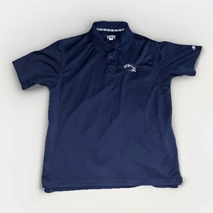 Penn State Nittany Lions Polo Shirt Champion Blue Embroidered Short Sleeve XL - Picture 1 of 5