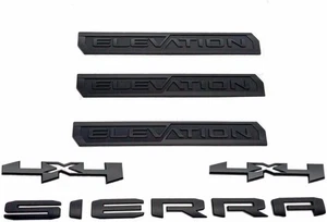 6Pcs Sierra Elevation 4x4 Emblem 3D Rear Tailgate Door Badge Nameplate Letter... - Picture 1 of 4