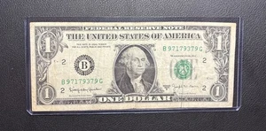 1963 B $ 1 Dollar Bill - Picture 1 of 2
