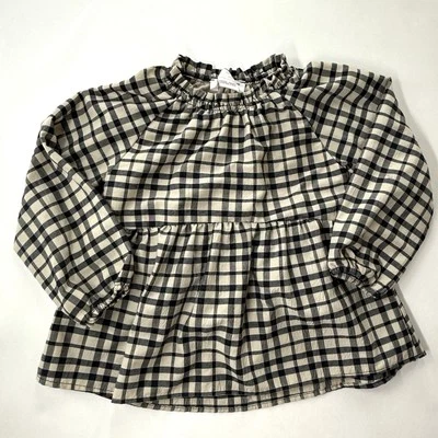 Top Zara Manga Abullonada Gris Texturizado NIÑA Talla 2-3 Años Niño Pequeño Floral Cabaña Foto 1 de 4