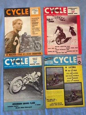 Vintage Cycle Magazine Lot Motorcycle Indian Harley Davidson Truimph BSA 1960's Foto 1 de 3