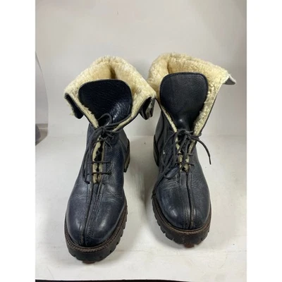 Coach Leather Fur Sherling Boots Black Women's 9 - Image 1 of 4