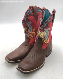 Ariat 10011907 Mustang Molly Girls' Brown/Multi Leather Western Boots - Size 6 - Picture 1 of 6