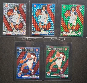 2024-25 Panini Mosaic KYSHAWN GEORGE RC 247 & 256 Prizm SP Rookie Lot (5) Wizards - Bild 1 von 5