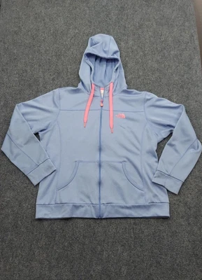 Sudadera con Capucha The North Face para Mujer XL Azul Rosa Cremallera Completa Polar Sudadera con Cordón Foto 1 de 4