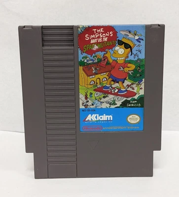 Autêntico Nintendo NES Simpsons Bart Vs. Cartucho The Space Mutants | Testado - Imagem 1 de 2