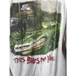 Vintage 90s Budweiser This Buds For You Long Sleeve T-Shirt Size Large Alligator - Bild 1 von 8