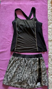 Tail Activewear 2PC Skort Set Woman Size Med Golf Tennis Pickle ball Black - Picture 1 of 8