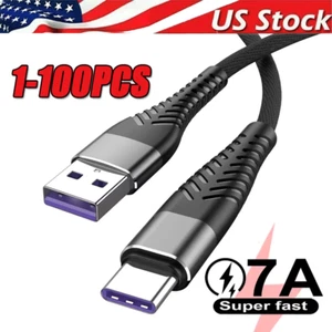 Braided USB C Type C Fast Charging Data Cable Cord for iPhone 16 Pro Max 15 lot - Picture 1 of 17