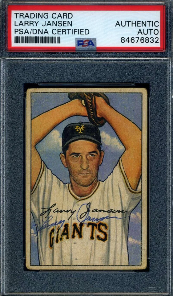 Larry Jansen PSA DNA Signed 1952 Bowman Autograph - Image 1 of 1