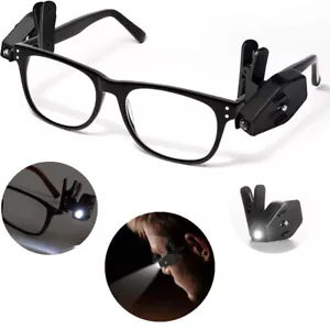 2x LED Clip für Brillen Brillenleuchte Leselampe Brillenclip Licht für Brillen - Bild 1 von 12