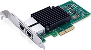 10 GIG DUAL PORT NIC - RJ45 PCIE 3.0 X4 NIC - 10 GIGABIT PER SECOND NIC CARD - Afbeelding 1 van 5