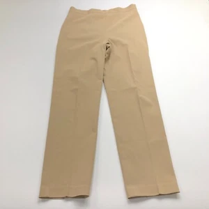 Pantalones de vestir Shamask cremallera lateral 6 (ajuste 29W 27L) tiro alto algodón elástico beige HRJ - Imagen 1 de 14
