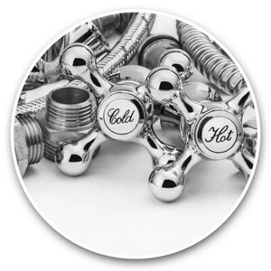 2 x Vinyl Stickers 20cm (bw) - Plumbing Tools Trade Dad Uncle Mens  #43382 - Afbeelding 1 van 8