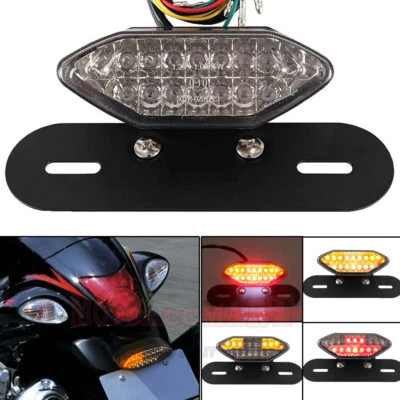 Luz integrada Smoke 16LED señal de giro trasera para motocicleta matrícula freno 12V Foto 1 de 4