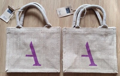 2 jute new small bags - Image 1 of 3