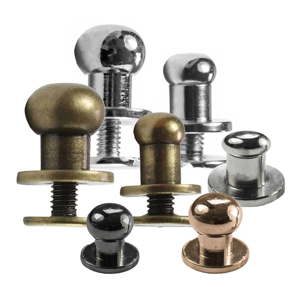 MADDMA 10 Kopfschraubnieten Taschenknopf Kopfniete Beiltaschenknöpfe Knopfnieten