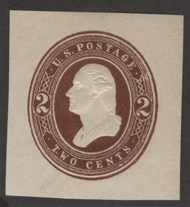 US Sc U260 Brown 2¢ May 1884 Unused Cut Square 35x38mm - Picture 1 of 1