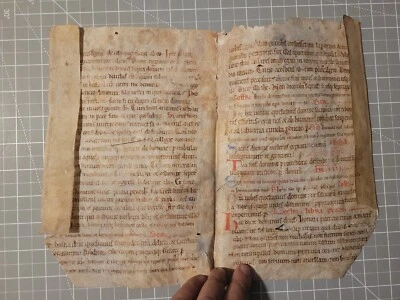 Two Cistercian Missal Leaves ~ Germany 1150-1200 ~ Medieval Manuscript ~ Rare - Image 1 of 4