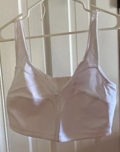 Comfort Choice White Wireless Cotton Bras Size 48D - New - Picture 1 of 5