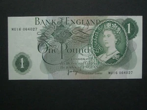 ***British 'MU16' Replacement** £1 Crisp  'GEF'++ Page 1970 Banknote****** - Picture 1 of 7