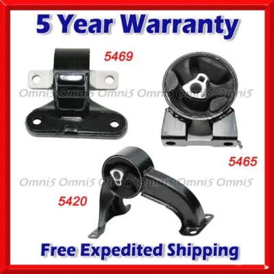 N592 Fit 2007-2010 Chrysler Sebring Sedan 2.4L 2.7L 3.5L Motor & Trans Mount 3PC - Image 1 of 4