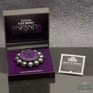 Pulsera Marvel Black Panther: Wakanda Forever Kimoyo Cuentas RARA edición limitada - Imagen 1 de 11