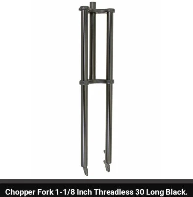 QUALITY BLACK TRIPLE TREE BICYCLE FORK 1" & 1/8 26" BICYCLES 30"LONG DISC BRAKE  - Image 1 of 2