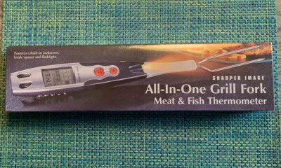 Sharper Image All-In-One Grill Fork Meat & Fish Thermometer, New / Sealed Box - Image 1 of 2