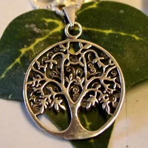 BAUM DES LEBENS Schmuck Anhänger mit Kette Schutz Amulett Talisman 925er Silber - Bild 1 von 4
