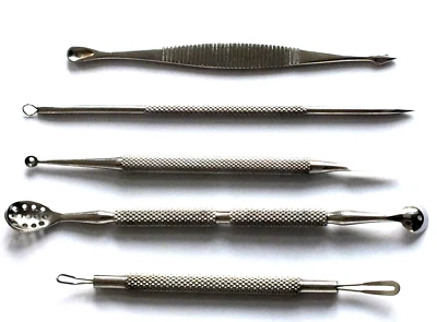 Set De Cuidado Facial 5 Piezas Extractor De Comedones Removedor De Puntos Negros - Imagen 1 de 4