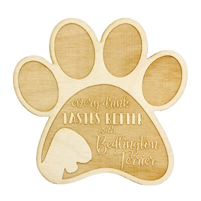 Terrier De Bedlington sous-verre en contreplaqué Art-Dog Foto 1 de 4