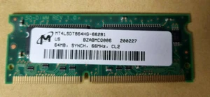 CRUCIAL/MT MT4SLDT864HG-662B1 66MHz 64MB 144PIN MEMORY - Picture 1 of 2